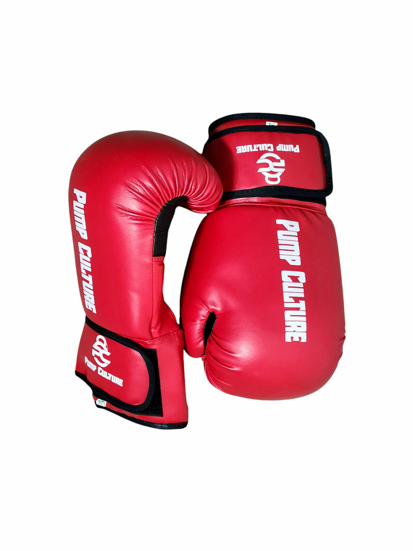 Pump Culture Red with Black Trims Premium Leather Boxing Gloves for Men and Women