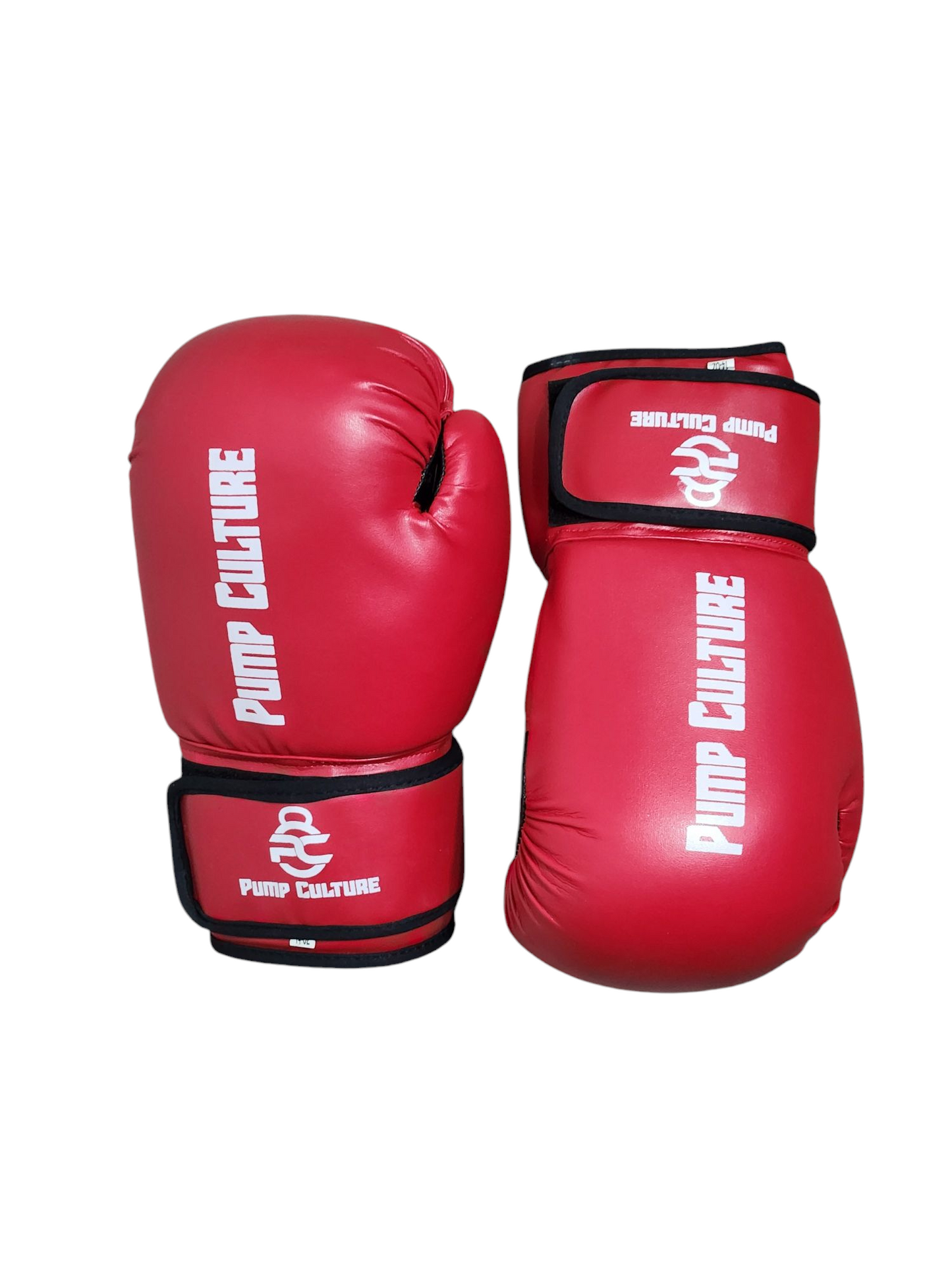 Pump Culture Red with Black Trims Premium Leather Boxing Gloves for Men and Women
