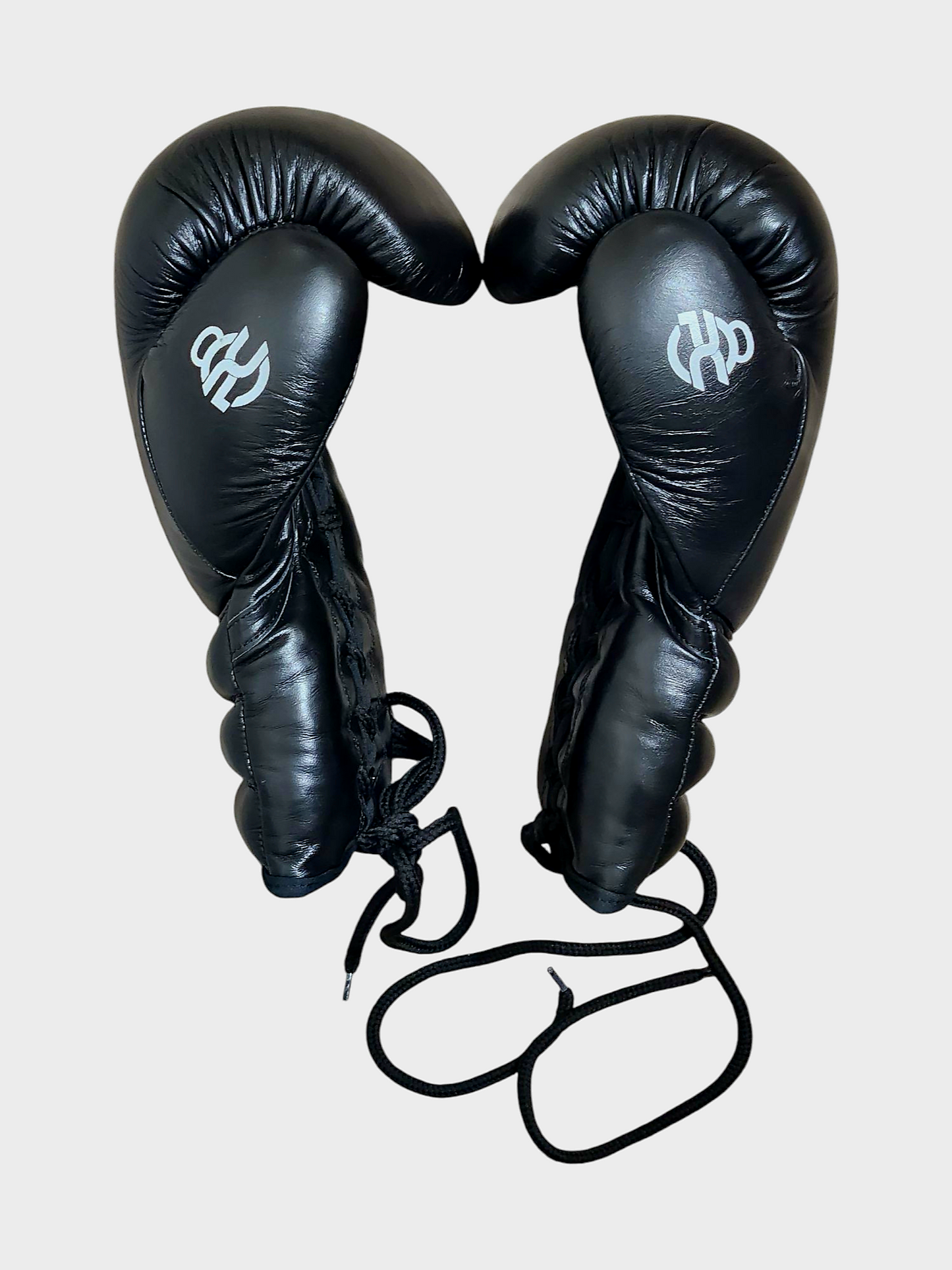 Pump Culture Black Lace Up Boxing Gloves for Men and Women