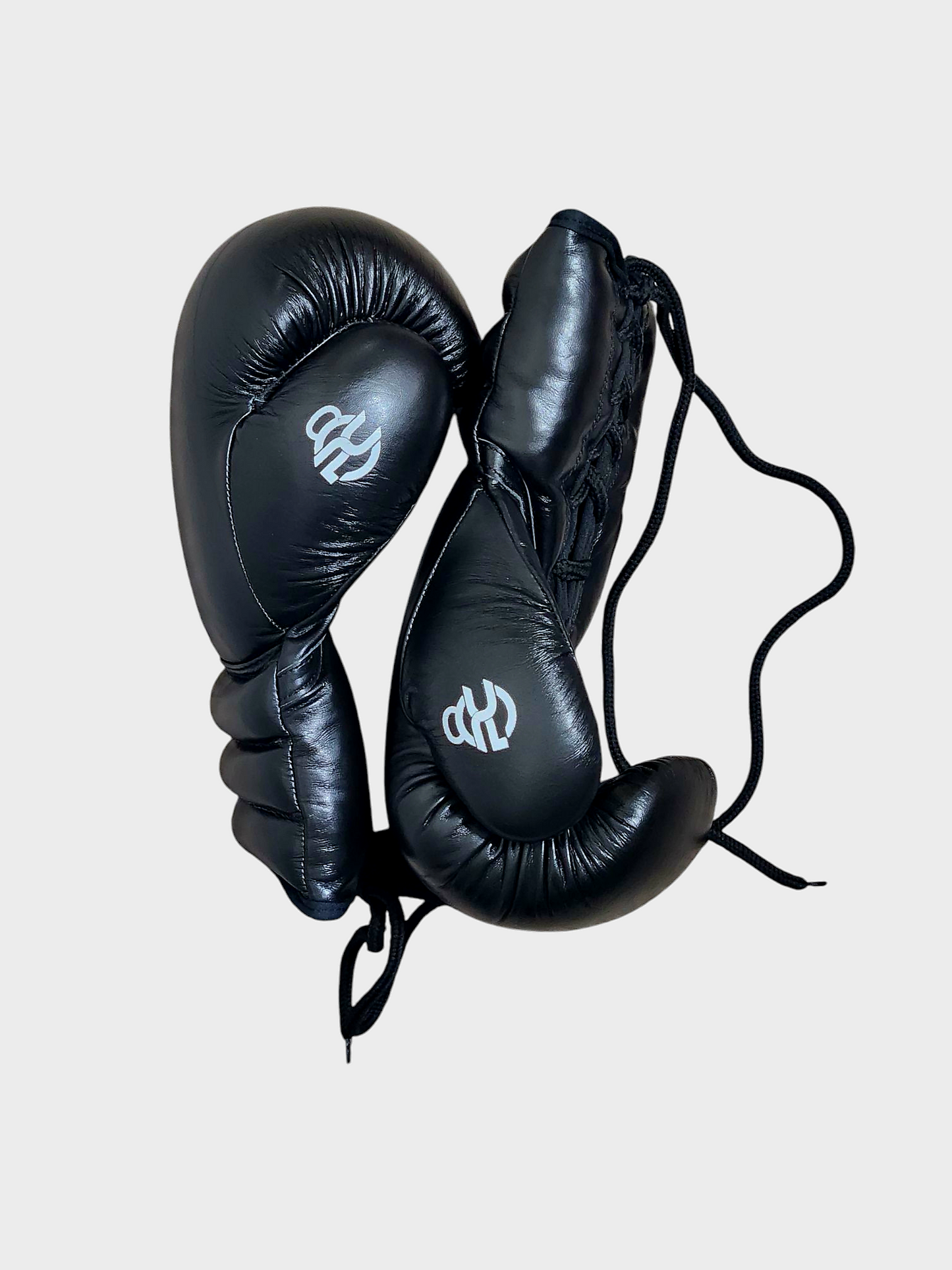 Pump Culture Black Lace Up Boxing Gloves for Men and Women
