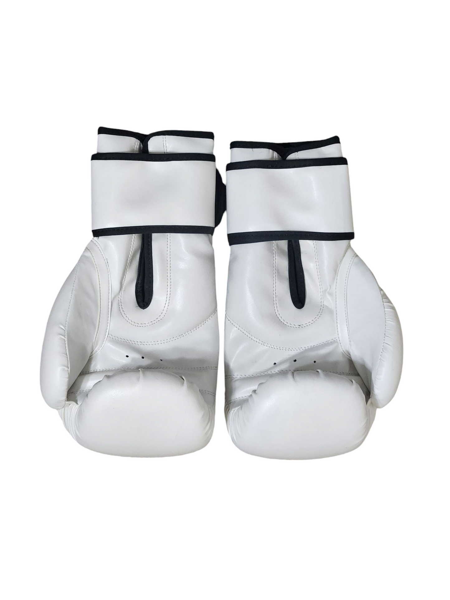 Pump Culture White with Black Trimming, Leather Boxing Gloves for Men and Women