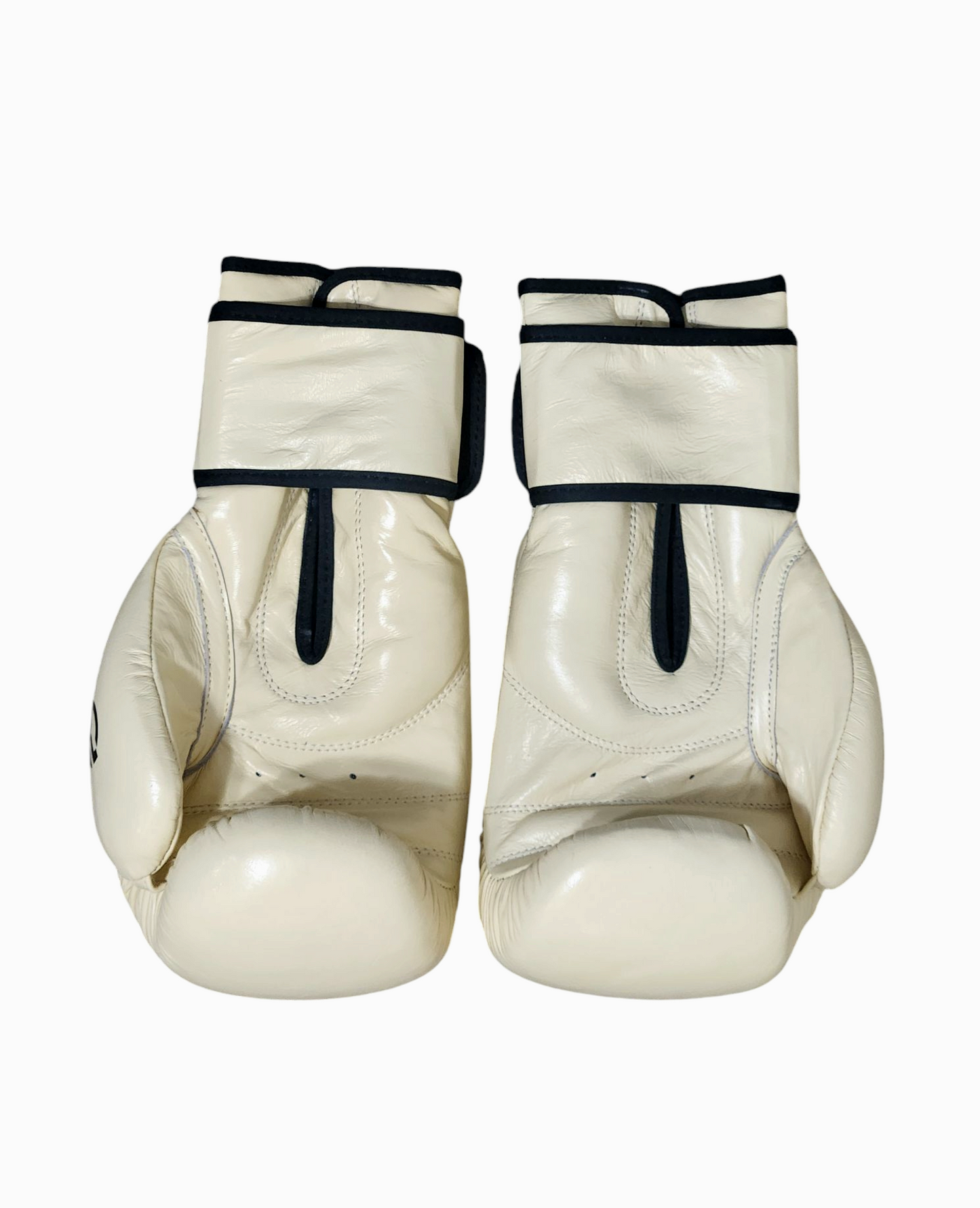 Pump Culture Cream with Black Trims Premium Leather Boxing Gloves for Men and Women