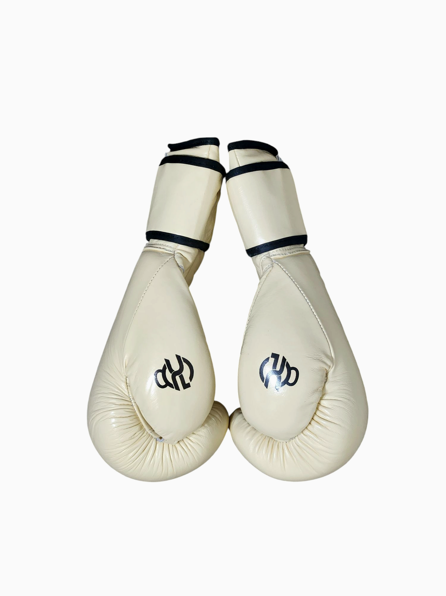 Pump Culture Cream with Black Trims Premium Leather Boxing Gloves for Men and Women