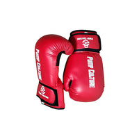 Pump Culture Red with Black Trims Premium Leather Boxing Gloves for Men and Women