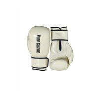 Pump Culture Cream with Black Trims Premium Leather Boxing Gloves for Men and Women